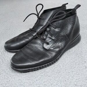 Cole Haan Chukka Boots Mens Size 11.5 Black Leather 2.ZEROGRAND Grand.OS C21984